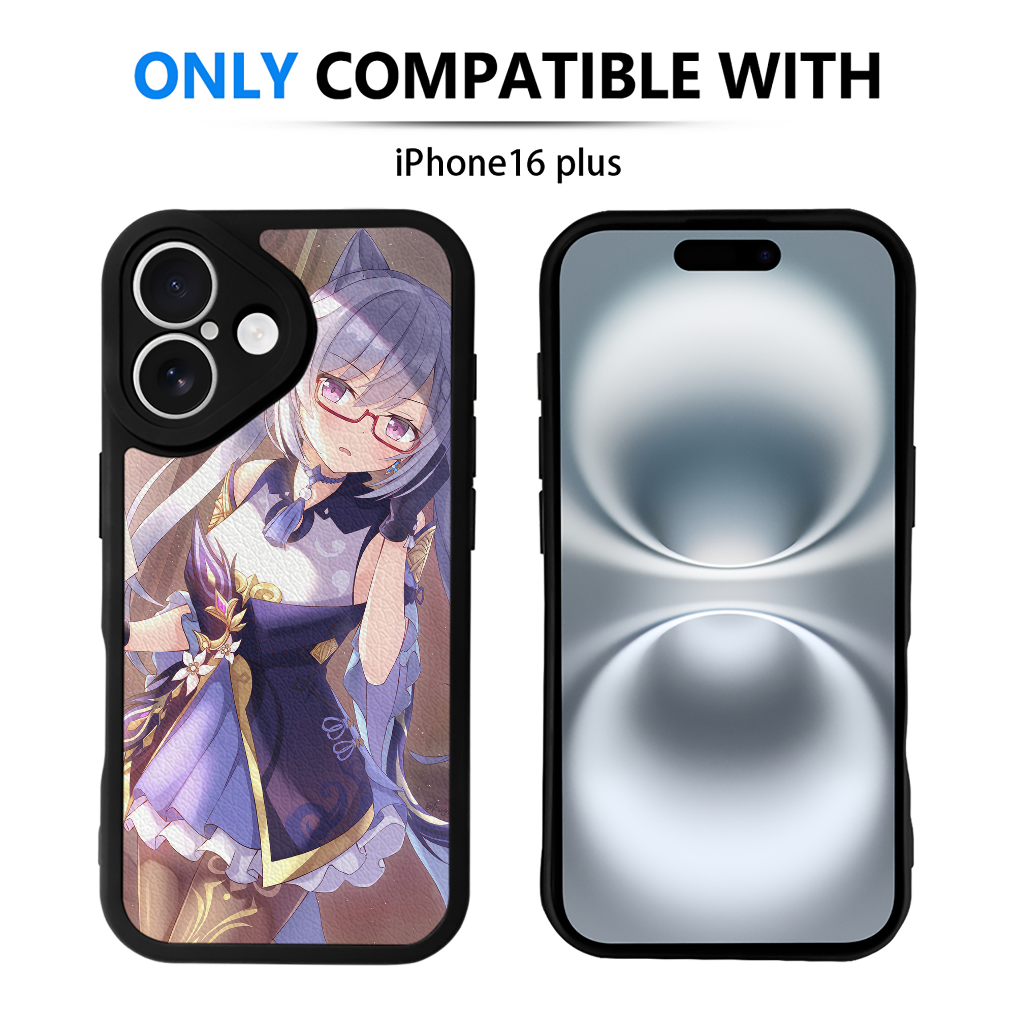 げんし神 genshin 【iPhone 16シリーズ対応】シリコンスマホケース（レザー調） 材質：シリコン
